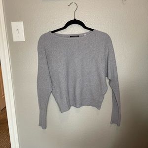 Grey Waffle Sweater Cropped